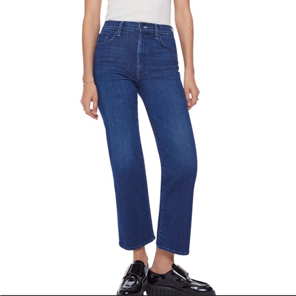 MOTHER The High Rise Rambler Zip Ankle Jean | Animal Instinct Blue | SZ 30 - Picture 1 of 16